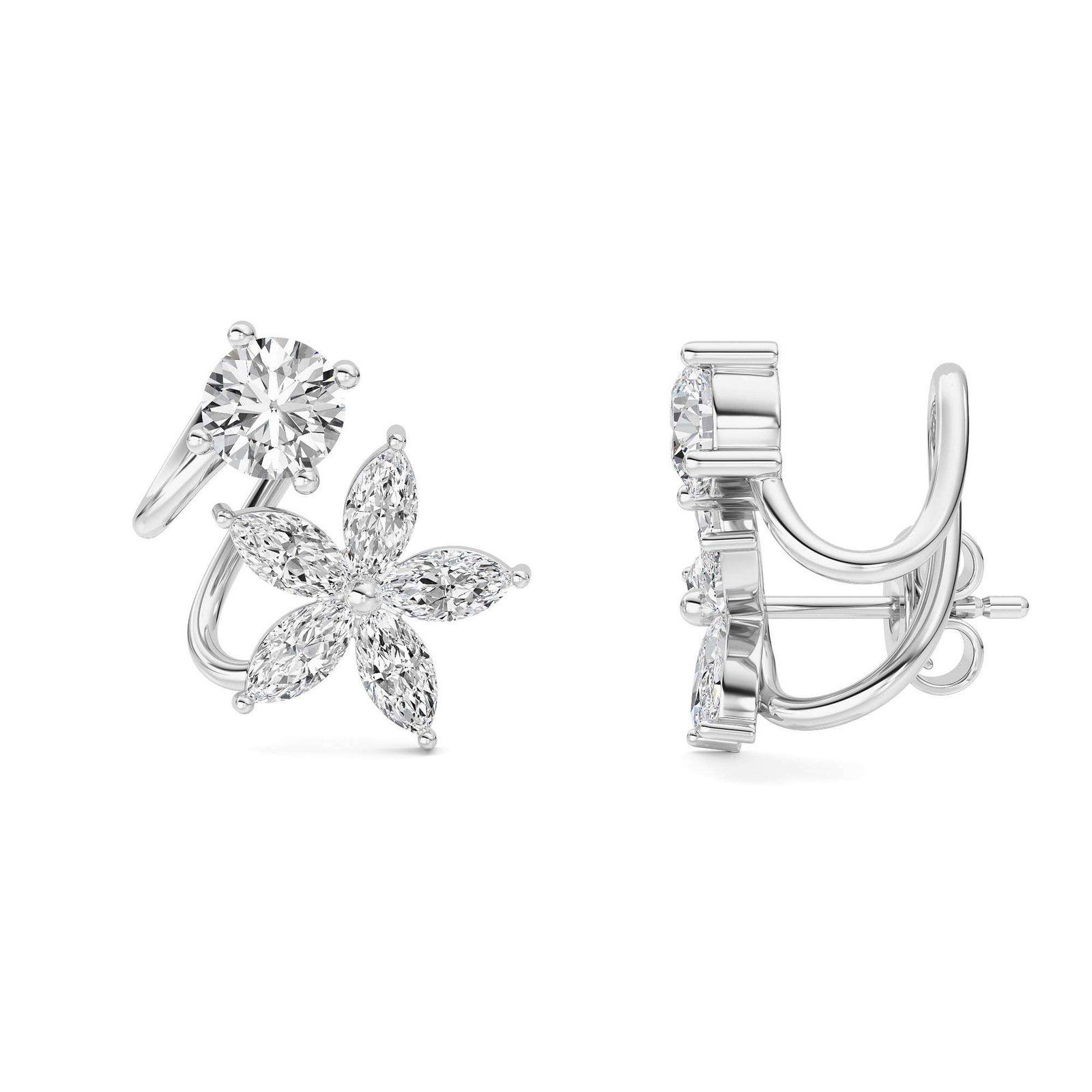 Fashion Round-Marquise Earrings