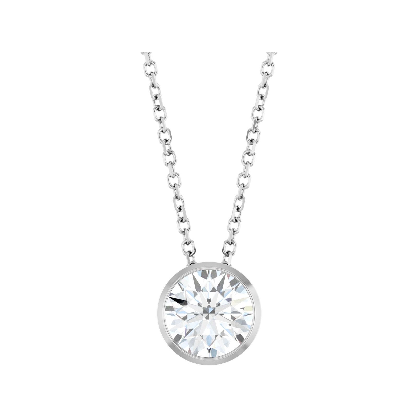 Petite Bezel Solitaire Necklace